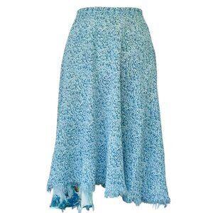 Coldwater Creek Reversible Skirt Size PS DISTRESSED HEM Fairy Festival Floral